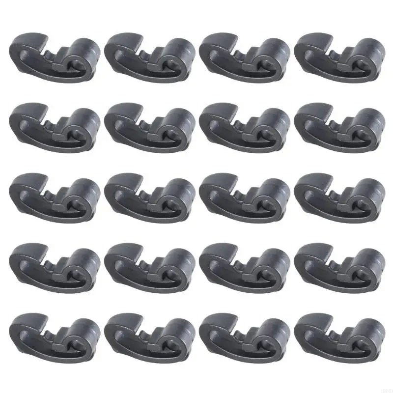 20Pcs Plastic Camping Tent Pole Hooks Buckle Caravans Awning Tent Hanger Buckles