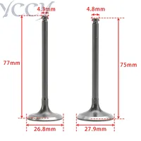 วาล์วไอดีและไอเสียสําหรับ Yamaha WR450F YZ450F YFZ450 5TA-12112-00 5TA-12121-00 5