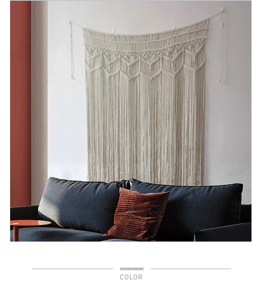 Χειροποίητη ταπετσαρία, φούντα, μποέμικη διακόσμηση γάμου, φόντο, κουρτίνα πόρτας, διακόσμηση τοίχου σπιτιού_voghion.com