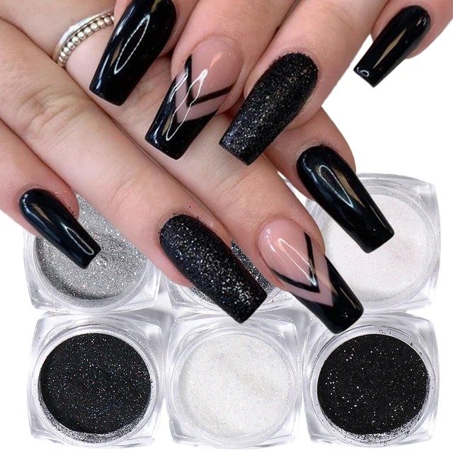 6Pcs Crystal Diamond Powder Nail Glitter Pigment Luminous Manicure Dust  Lasting Glow In The Dark Manicure DIY Nail Decoration - AliExpress