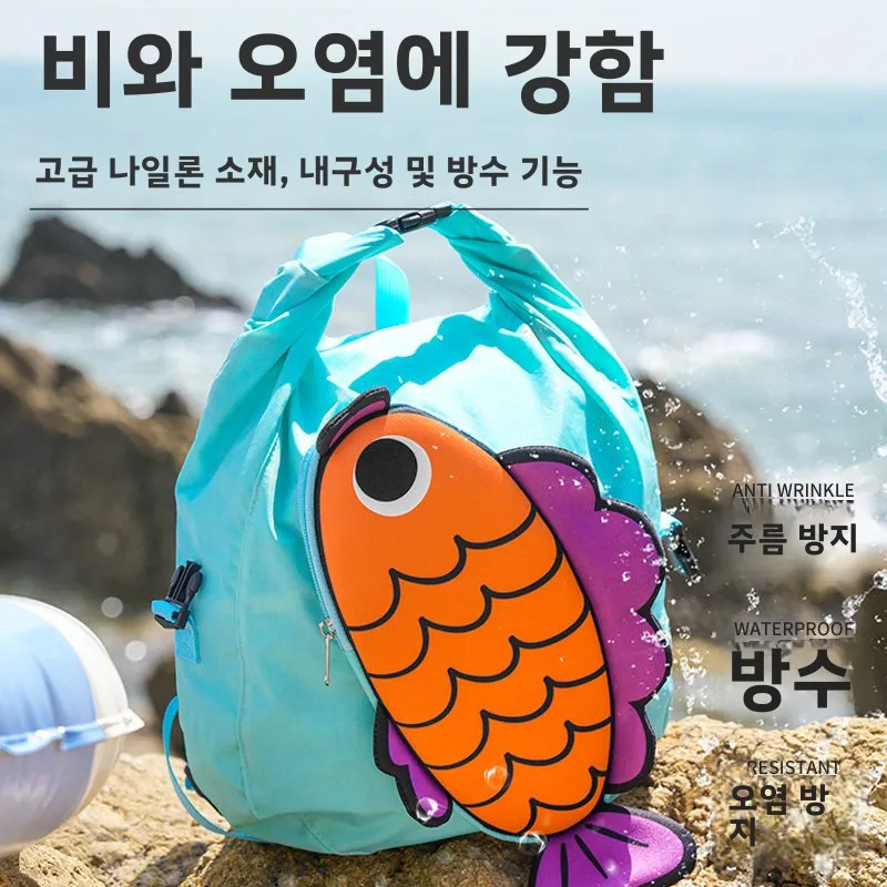 소형 수영 가방 방수 야외 스포츠 장비 남녀 공용 분리형 습식 및 건식 휴대용 ..