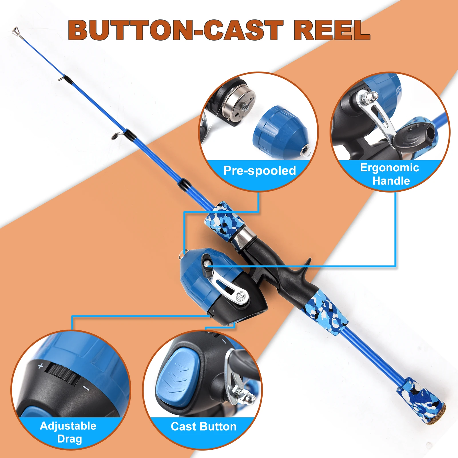 1.2m/1.5m Kids Telescopic Fishing Rod and Reel Combo Full Kit with Spincast  Reel and Hooks Lures Swivels Carry Bag - AliExpress