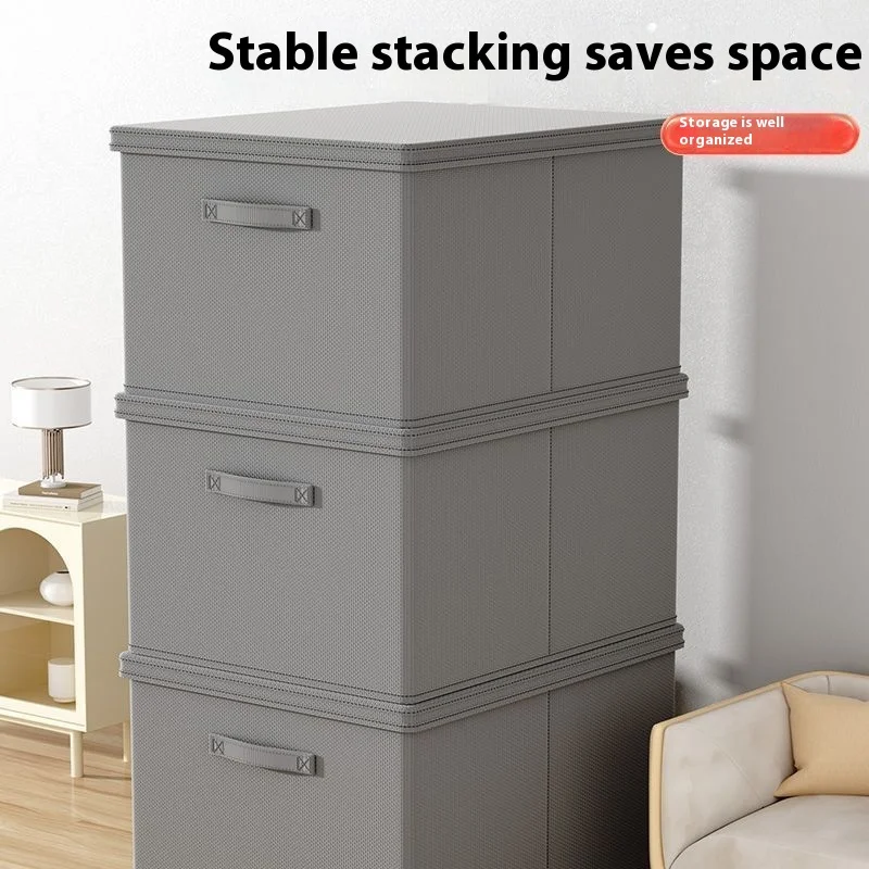 Clothing Storage Box Household Fabric Folding Basket Wardrobe Quilts Large Capacity Organization Box Sorting Storage 5