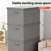Clothing Storage Box Household Fabric Folding Basket Wardrobe Quilts Large Capacity Organization Box Sorting Storage 5