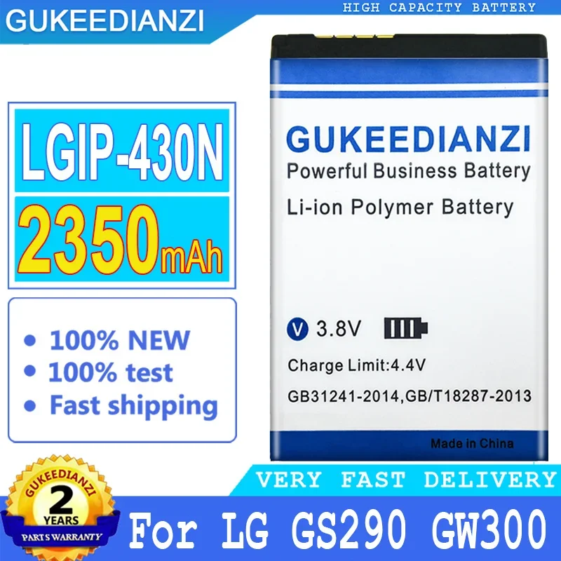 

2350mAh Mobile Phone Battery For LG Cookie Fresh GS290 GW300 LX290 LX370 LX370 LGIP-430N LGIP MT375 GM360 430N Batteries