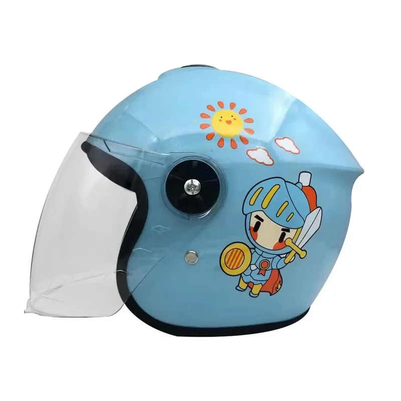 

Child electric scooter helmet gray 6-15 year old summer half helmet cute full all season universal motorcycle helmet