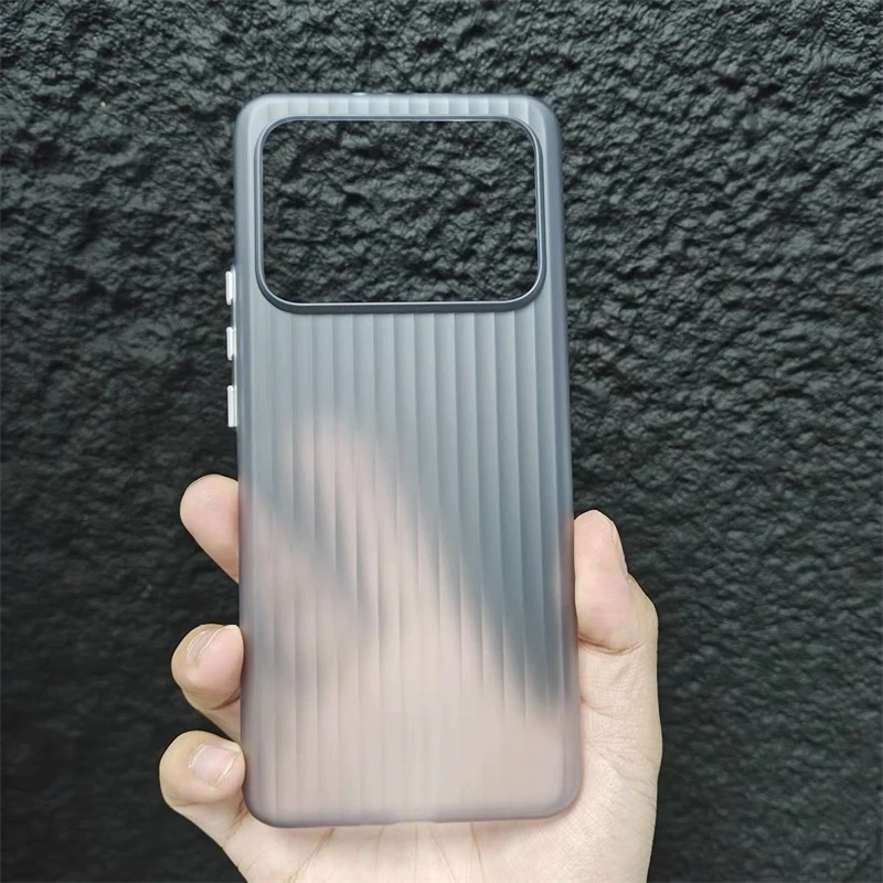 Magnetic Matte Transparent Luggage Stripe Slim Case