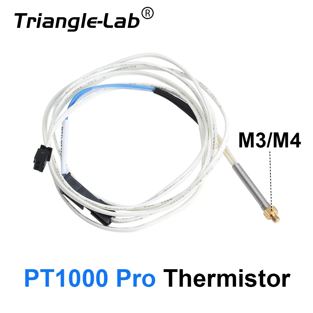 Trianglelab PT1000 Pro Thermistor-Kartusche M3 M4 Schraubtemperatursensor Hochtemperatur 450°C ℃ 3D-Drucker