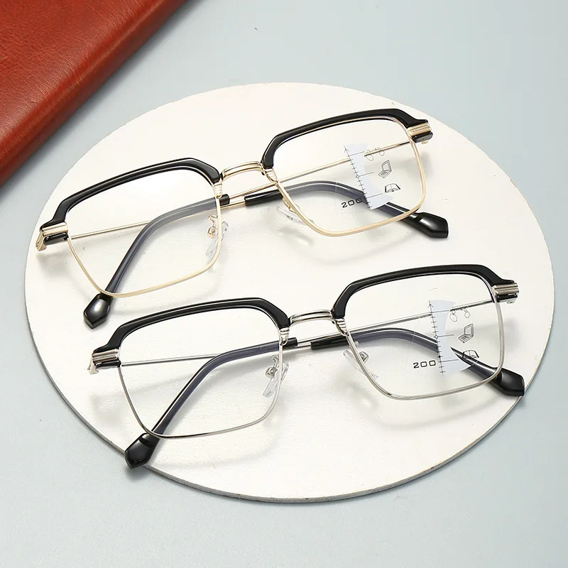 

Metal Progressive Multifocal Reading Glasses Fashion Trend Women Men Presbyopic Eyeglasses Hyperopia Eyewear Diopter 0 To +4.0