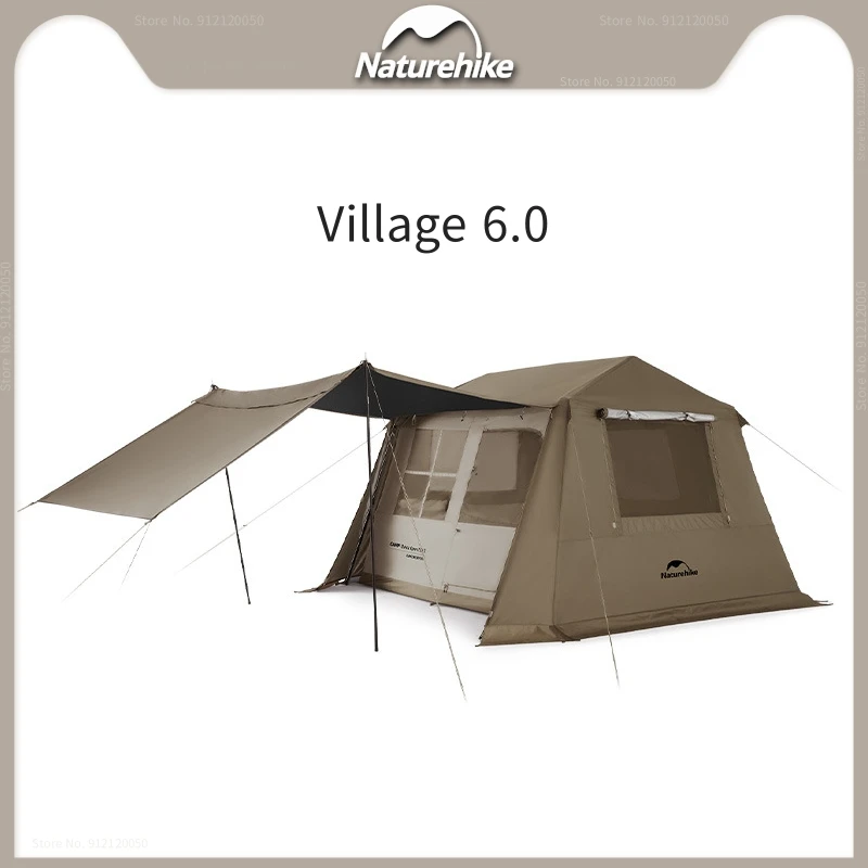 

Naturehike Titanium Vinyl Quick Open Tent Outdoor Camping Canopy Tent Rain Proof Sunblock Integrated Camping Tent With Canopy