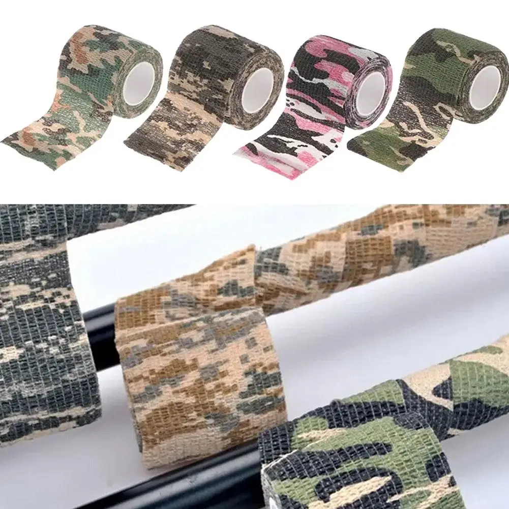 

1pcs Camouflage Elastic Wrap Tape Army Camo Outdoor Wrist Stealth Bandage Self Adhesive Hunting Protector Survival Accessor S1Y9