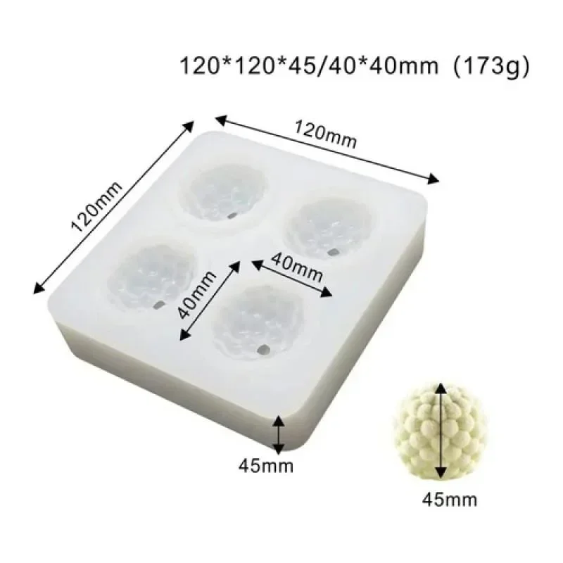 3D Kitchen Baking Tools Molds Raspberry Fruit French Mousse Dessert Diy Baking Mold Cake Mold Artificial Fruit Accessories