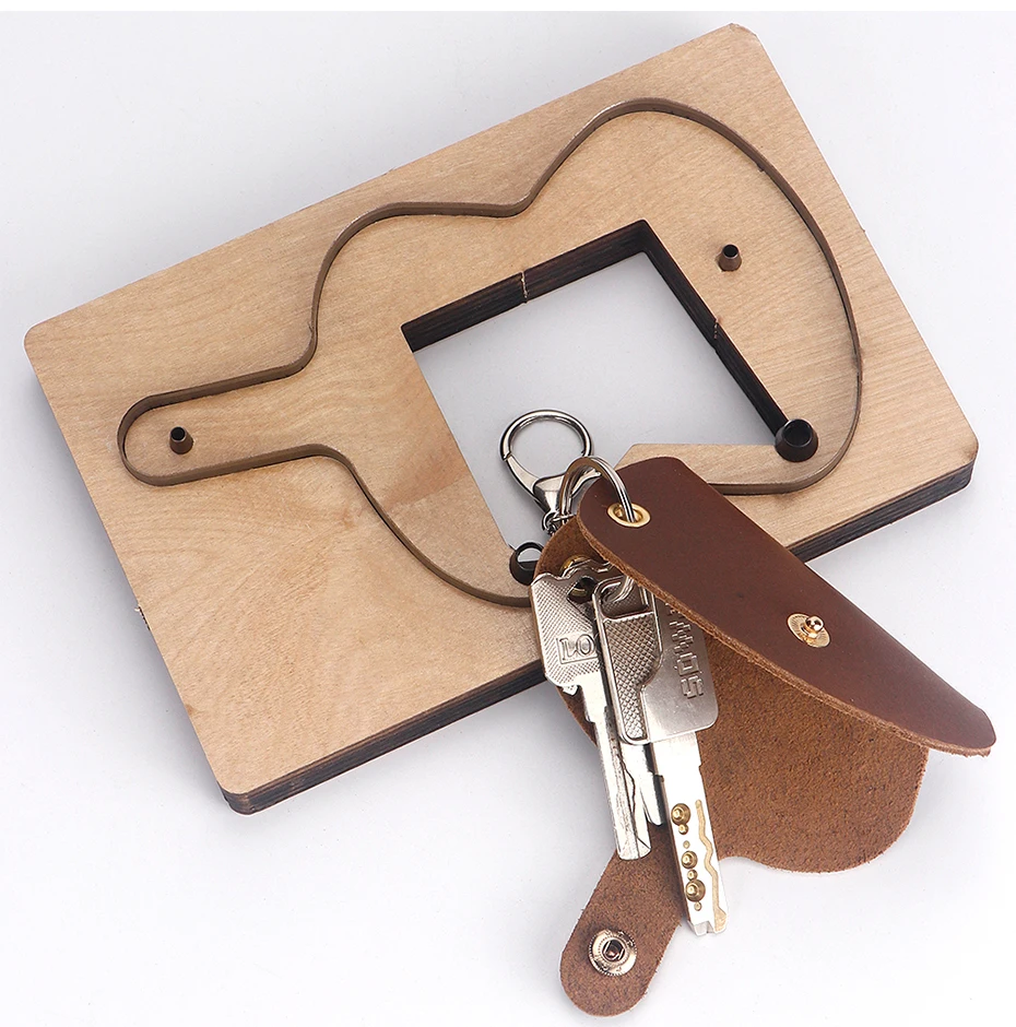 Schlüssel bund Leders ch neiden Stanz form, stich loser Leders chl üssel bund, Leders tempel satz, Leder handwerk Kraft werkzeug, DIY Geschenk – Detail 3