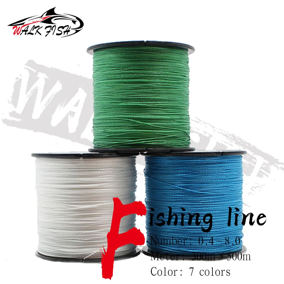 

WALK FISH 8 Strand Japan Super Strong PE 8 Braided Fishing Line 300m 500m Multifilament Braid Thread 18LB 22lb 35lb 87LBS