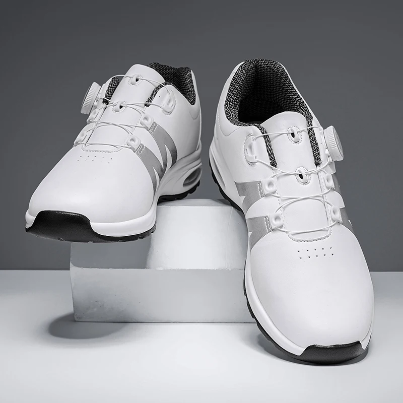 Men's Sports Casual Shoes-Knob Adjustment System Air Cushion Sole Breathable & Lightweight for Running Gym Outdoor Activities