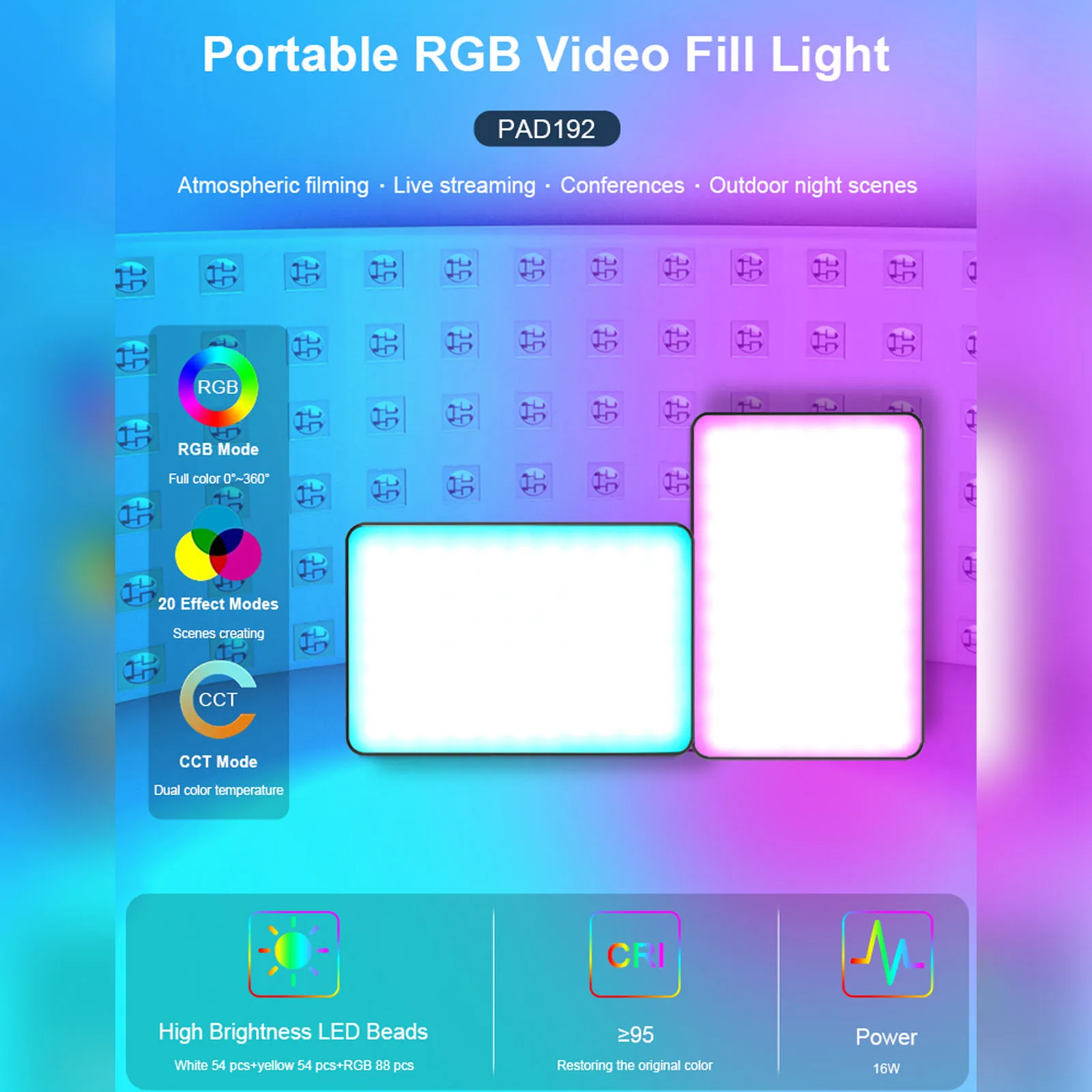 Rgb Led Video Light On-Camera Pannello Led Per Canon Nikon Olympus Fotocamere Reflex Digitali Per Studio Fotografico 360 ° Full Color 3200-9500K