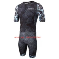 Zone3 Men's Cycling Jersey Short Sleeve Set One-piece Jumpsuit Maillot Bicycle Mtb Clothing Ropa Ciclismo Male Running TriSuit 1