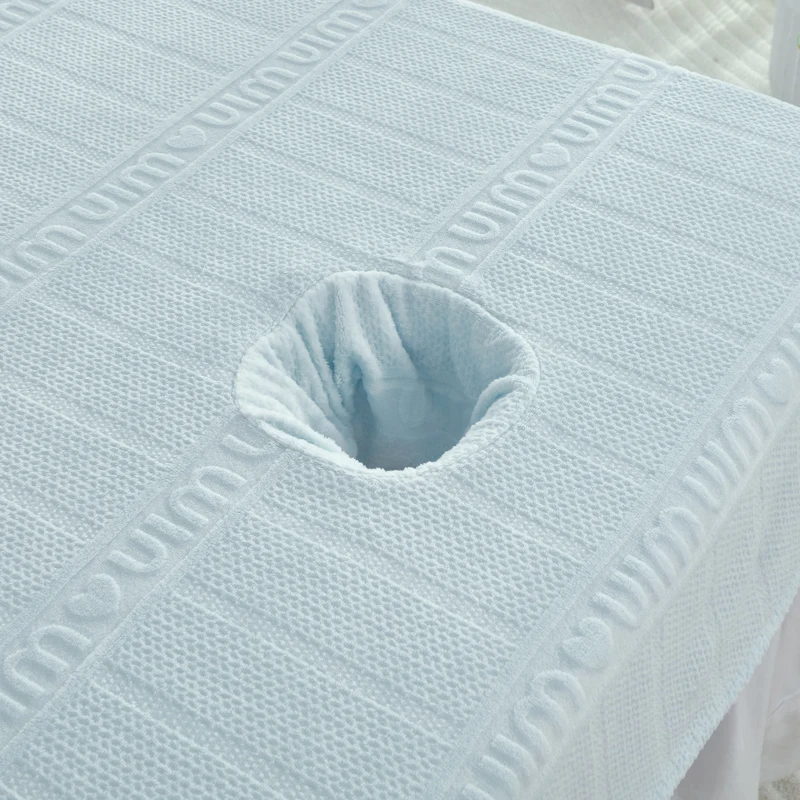 Soft Velvet Bean Bed Sheet for Beauty Salon Luxury Bed Covers for Massage Spa Use Skin-friendly 120x230cm 6