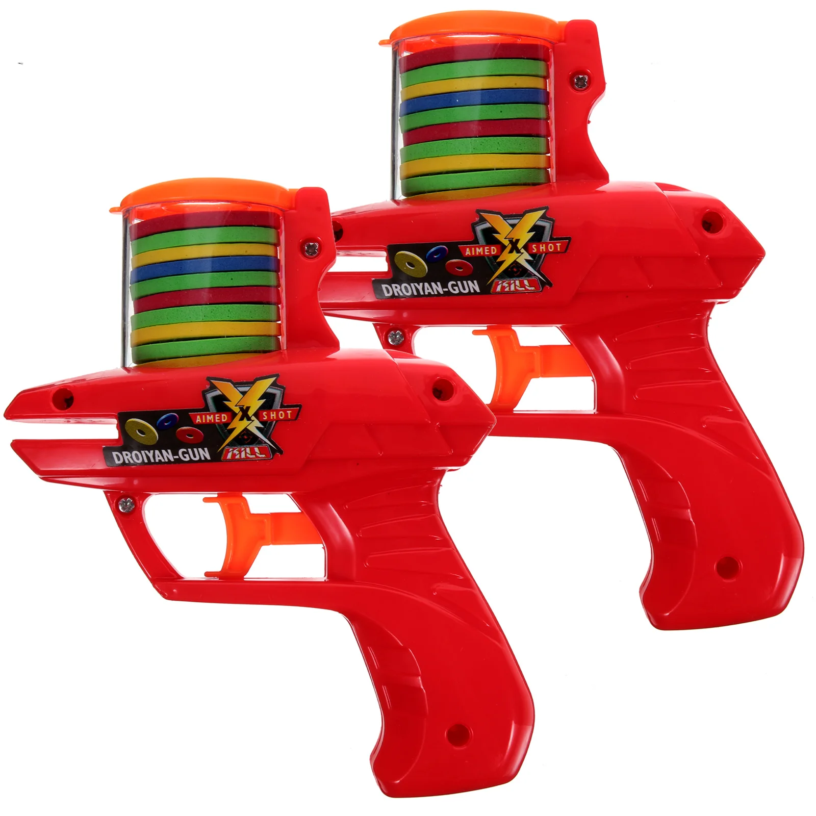 Saucer Disc Launcher Toys Foam Disc Shooter 2Pcs Flying Foam Disc Toys Remote Control Robot Toy Flying Saucer Guns Boys