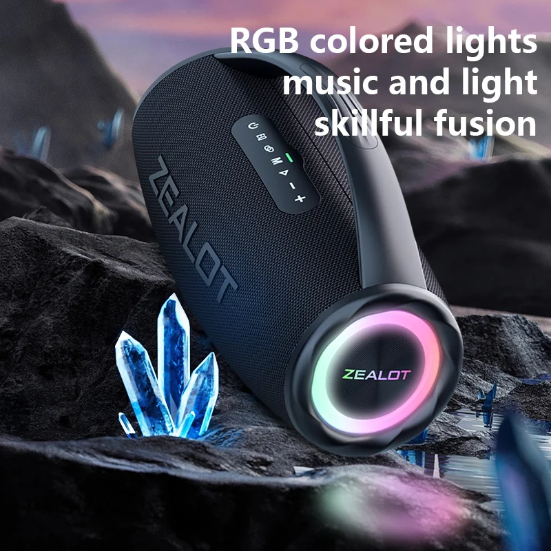 ZEALOT S97 80W Wireless speaker, Outdoor Portable Subwoofer Speaker, Hifi Sound quality,Dual Pairing, Fast Charging,16000mAh. 6