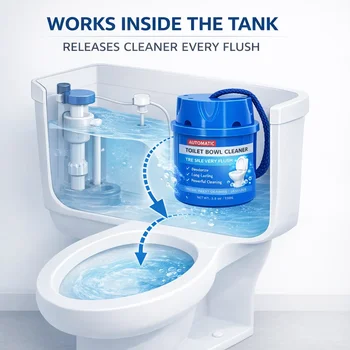 Automatic Toilet Bowl Cleaner Block – Long Lasting Fresh Scent Deodorizer 1