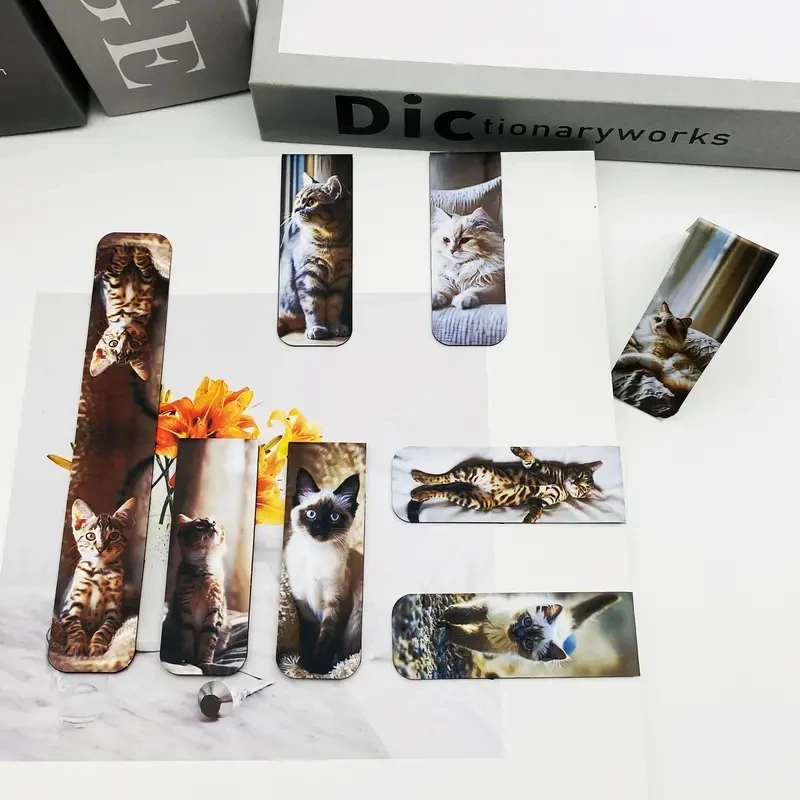 Magnetic Bookmarks 12 Pcs Cat Magnetic Bookmarks Assorted Pet Design Page Markers Readers Students Teachers Paper Reading Supplies