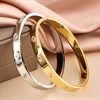 ZHIRUI Wide Stainless Steel Cuff Bracelet, Waterproof Gold Color Metal Bracelet, Women's Exquisite Jewelry Gift 2