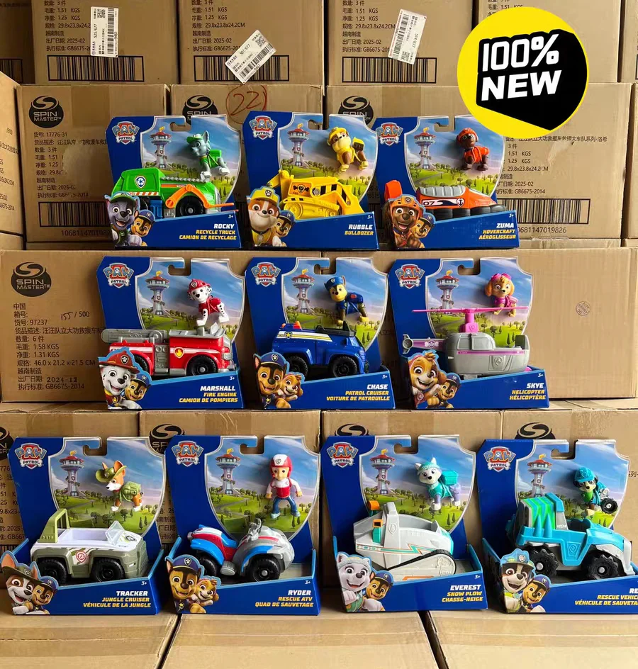 Original Box Paw Patrol Action Figure 10kinds Ryder Everest Tracker Chase Rex Skye Rocky Marshall Zuma Rex Doll Birthday Gift