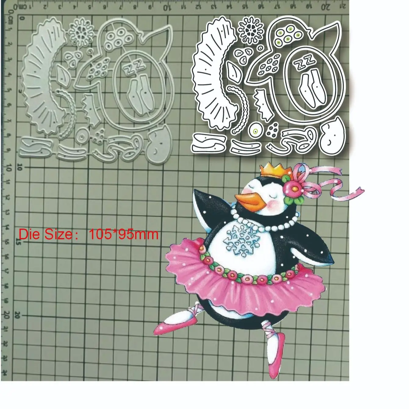 2023 New Metal Cutting Dies Dancing Penguins Decoration Scrapbook Paper Craft Knife Mold Blade Punch Stencil Dies