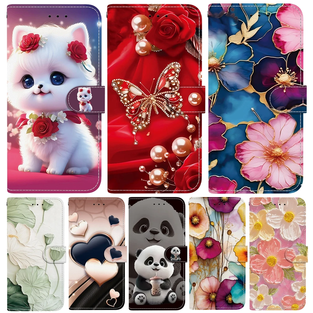 Elegant Leather Flip Back Cover - Beauty Phone Case Collection
