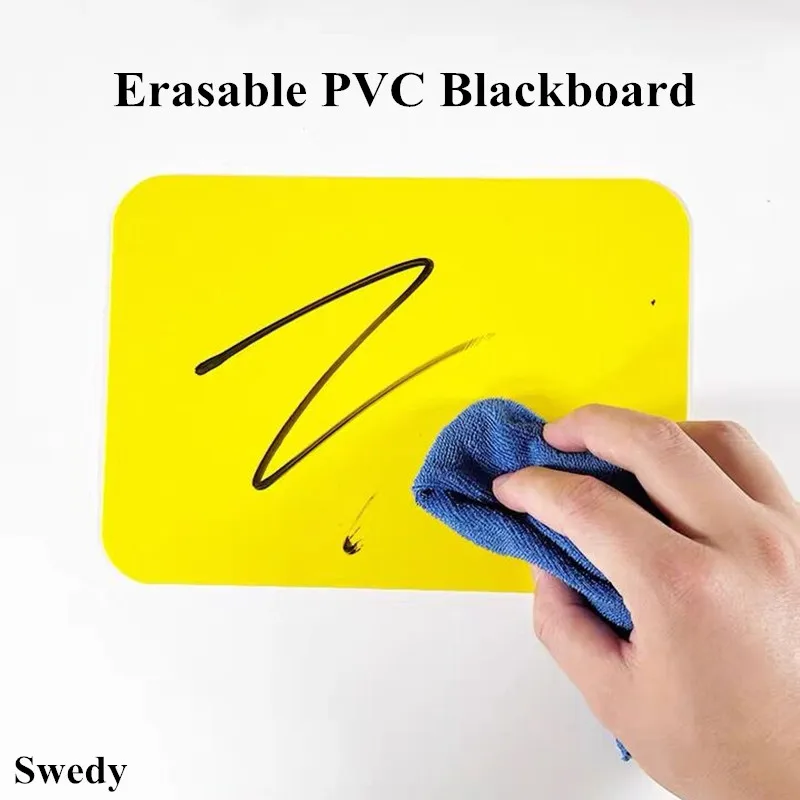 10 Pieces A5 Waterproof Reusable PVC Chalkboard Signs Food PVC Black Chalk Message Display Board 10 pieces a6 waterproof chalkboard signs tables pvc erasable boards product name price tag display board