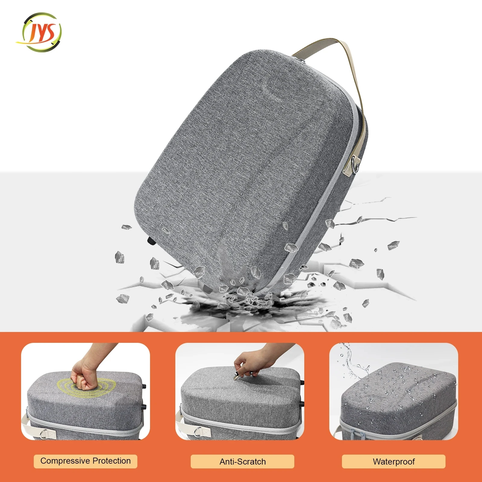 JYS-P5168 For PS VR2 Multi-functional Portable Handheld Zipper Storage Bag glasses protection coverprotection hard bag