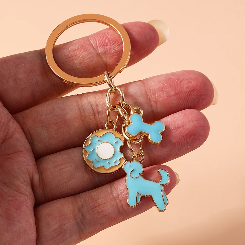 Aihua Neuer süßer Schlüsselanhänger, Emaille-Tier-Perlen-Regenbogen-Bär-Schlüsselanhänger für Damen, Handtaschenanhänger, Zubehör, DIY-Schmuckgeschenke – Detail 7