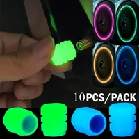 Bouchons de Valve de pneu de vélo lumineux, 10 pièces, décor lumineux de nuit, capuchon de tige de Valve de moto, buse de roue 1