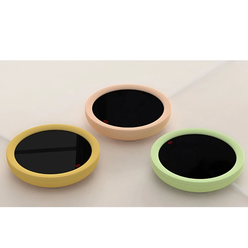 DC 5V USB Heating Warm Cup Mat Constant Coaster Digital Display Adjustment Timing Heater For Coffee Milk Tea Yellow
