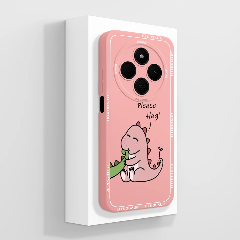 Cute Dinosaur Soft Liquid Silicone Phone Case - High Quality Back Cover and Perfect Gift