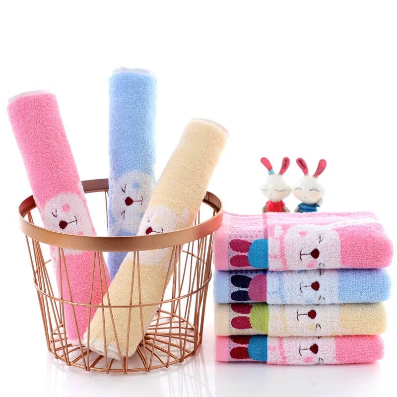 Baby Towel Cartoon Rabbit Face Soft Cotton 50x25cm