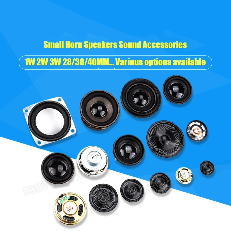 Piccoli Altoparlanti e Accessori Audio 4 Ohm 0.25W 0.5W 1W 2W 3W 28/30/40mm 5CM Adattatore per Altoparlante Varie Opzioni