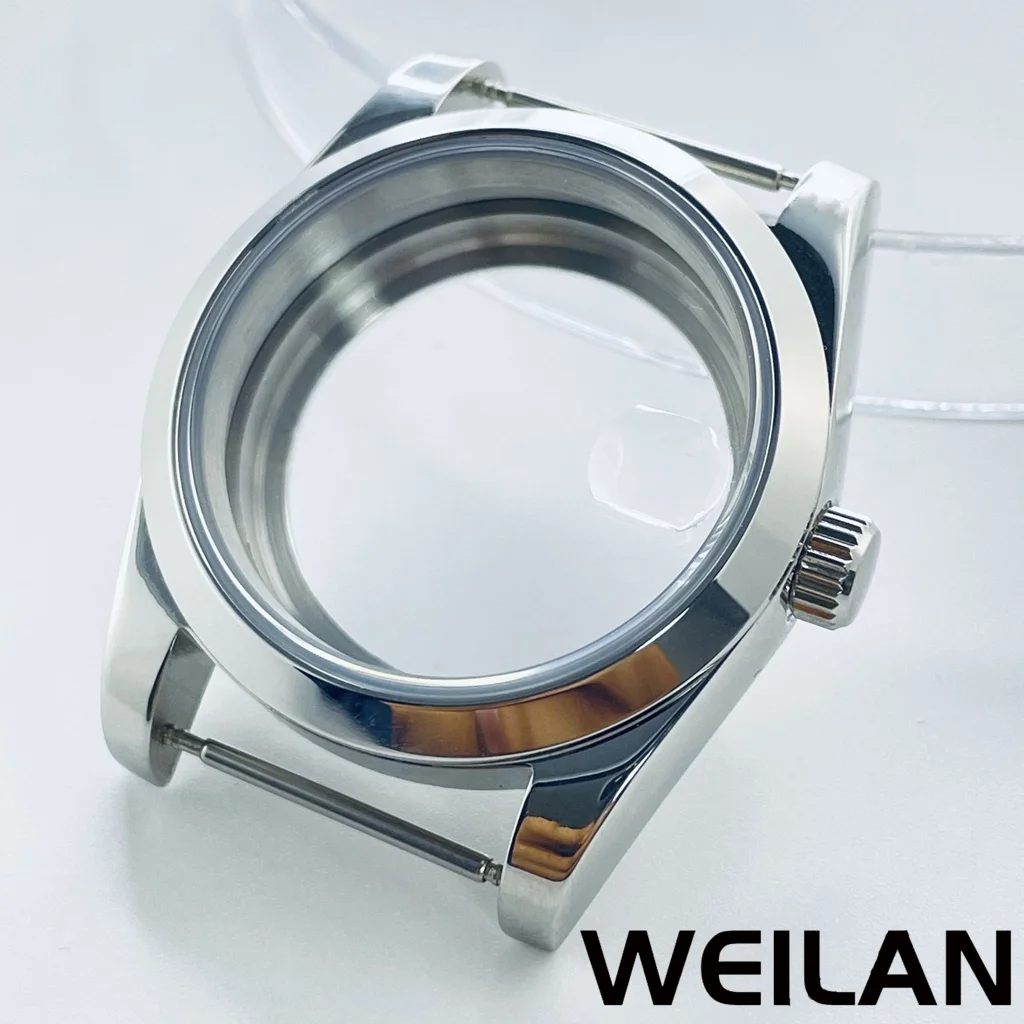 Rose Gold and Silvery Waterproof Watch Case with Sapphire Crystal