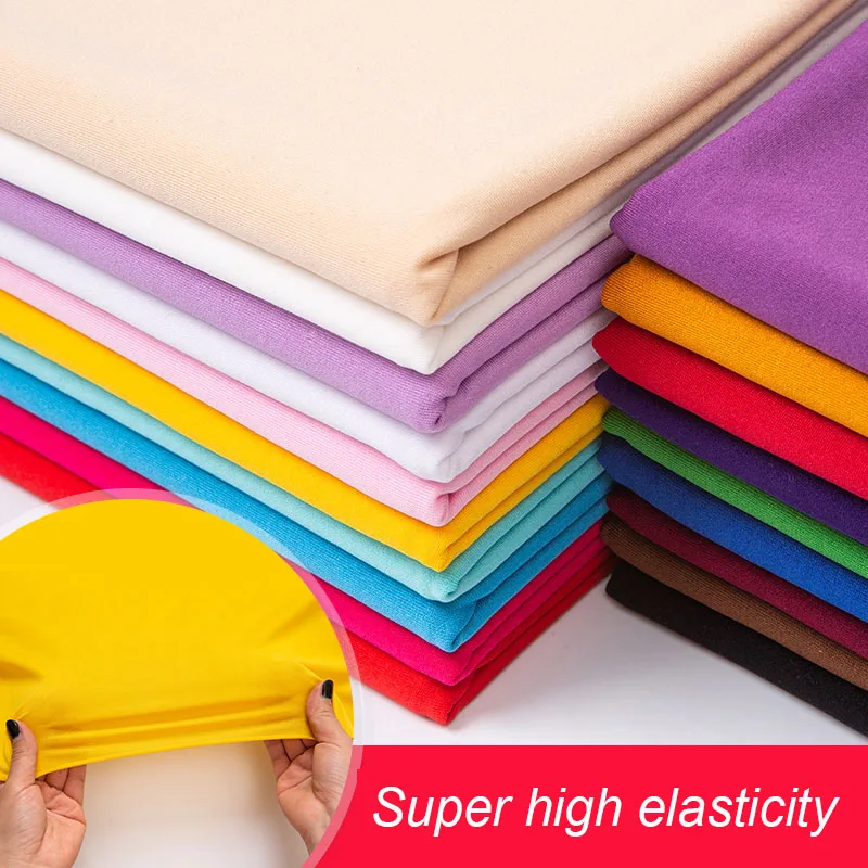 3/5/10m Polyester Lycra Stretchy Fabric For Sewing - 4 Way Stretch Spandex  - for Swimwear,Sportswear,and Yoga - by the Meter