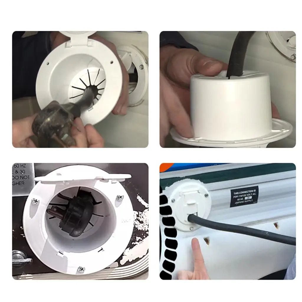 

Power Cable Cord Cover for rv car camper Trailer Flip Up