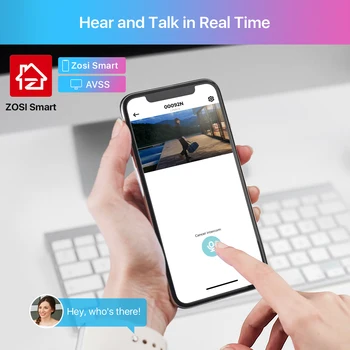 ZOSI 5MP IP Camera Outdoor PoE Security Camera Two Way Audio HDR Color Night Vision Home CCTV  Video Surveillance Camera 4