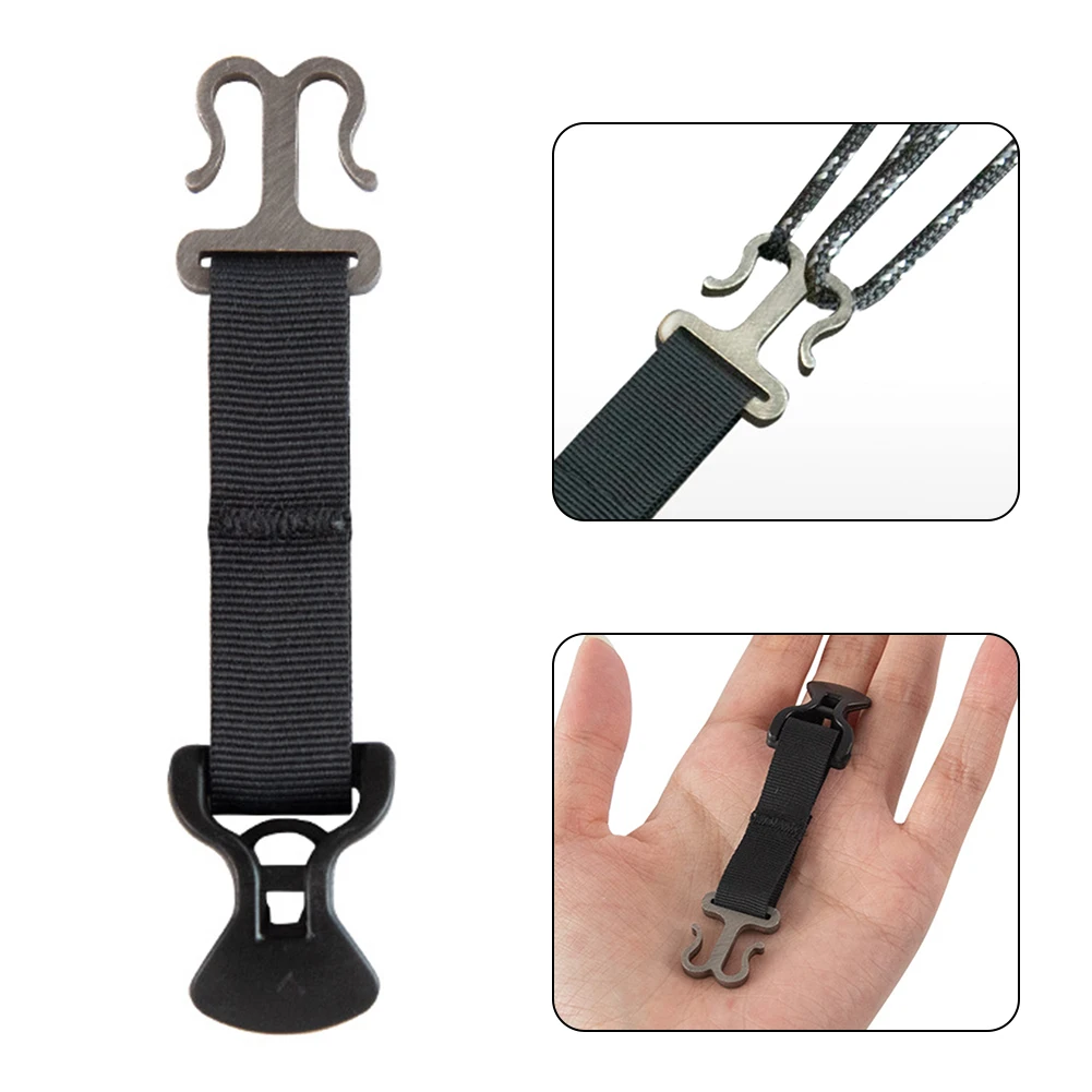 Camping Tent Buckle Rope Tensioner Awning Hooks Wind Rope Holder Tent Double-door Outdoor Hiking Tents Parts