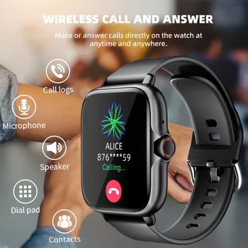 Smart Watch Compatible for iPhone & Android, Wireless Call, HD Touch Screen Fitness Tracker with Pedometer, Step Tracker, Music,Weather Display,Wireless Smartwatch for Men & Women 2