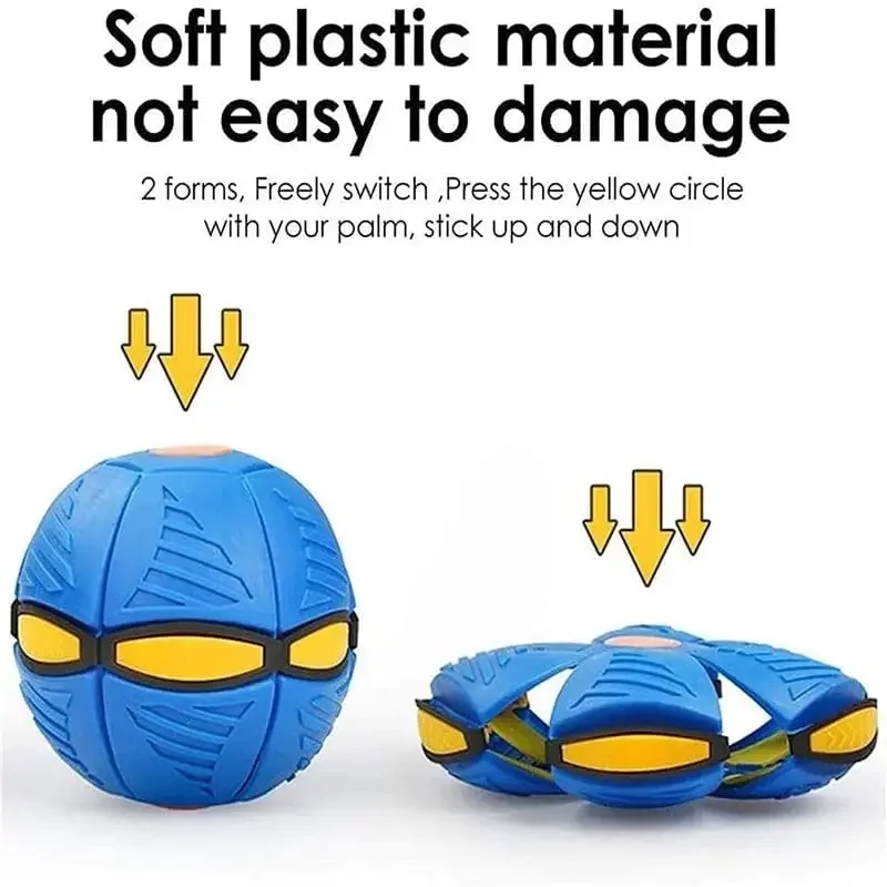 Dog Toys Flying Saucer Ball Pet Deformation UFO Toy Outdoor Sports Dog Training Equipment Dog\'s Play Flying DISC