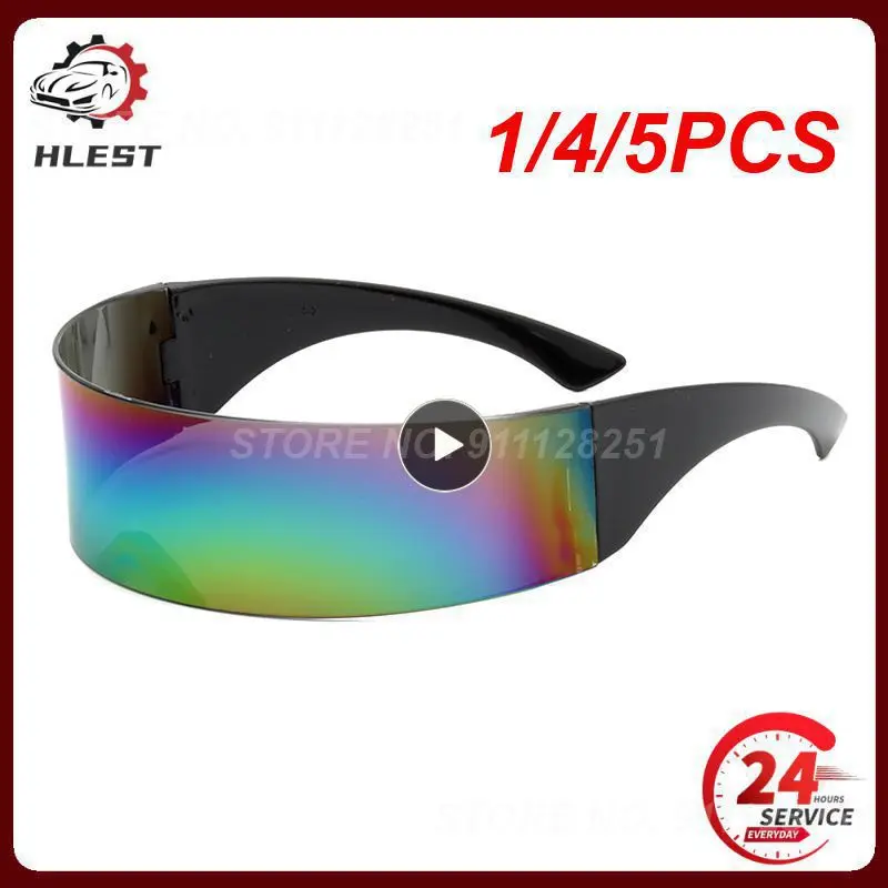 

1/4/5PCS Motorcycle Sunglasses Future Warrior Rimless Retro Sun Glasses Punk UV Protection Eyewear Vintage Gothic Steampunk