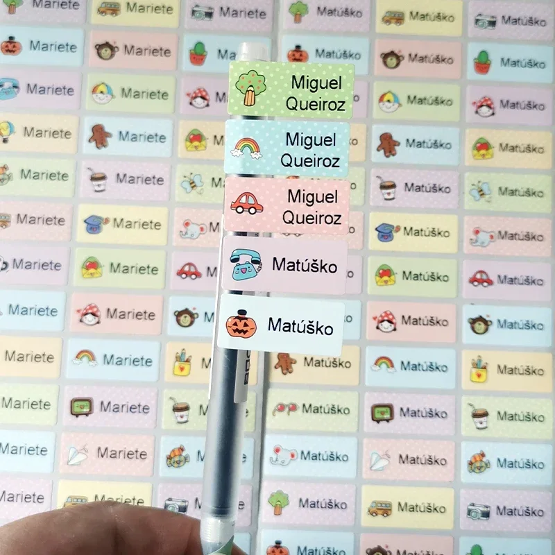Custom Stickers 120pcs Transparent Personalized Label Waterproof Office Supplies Tags School Stationery Scrapbook
