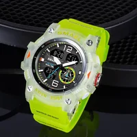 SMAEL 8007 montre électronique extérieure Cool double affichage étanche lueur montre transparente extérieure 3