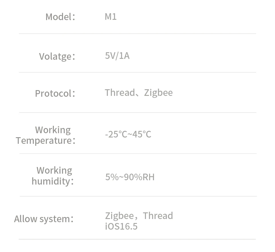 Matter Thread Hub Zigbee Smart Home Bridge Matter Gateway Work with Tuya Smart L