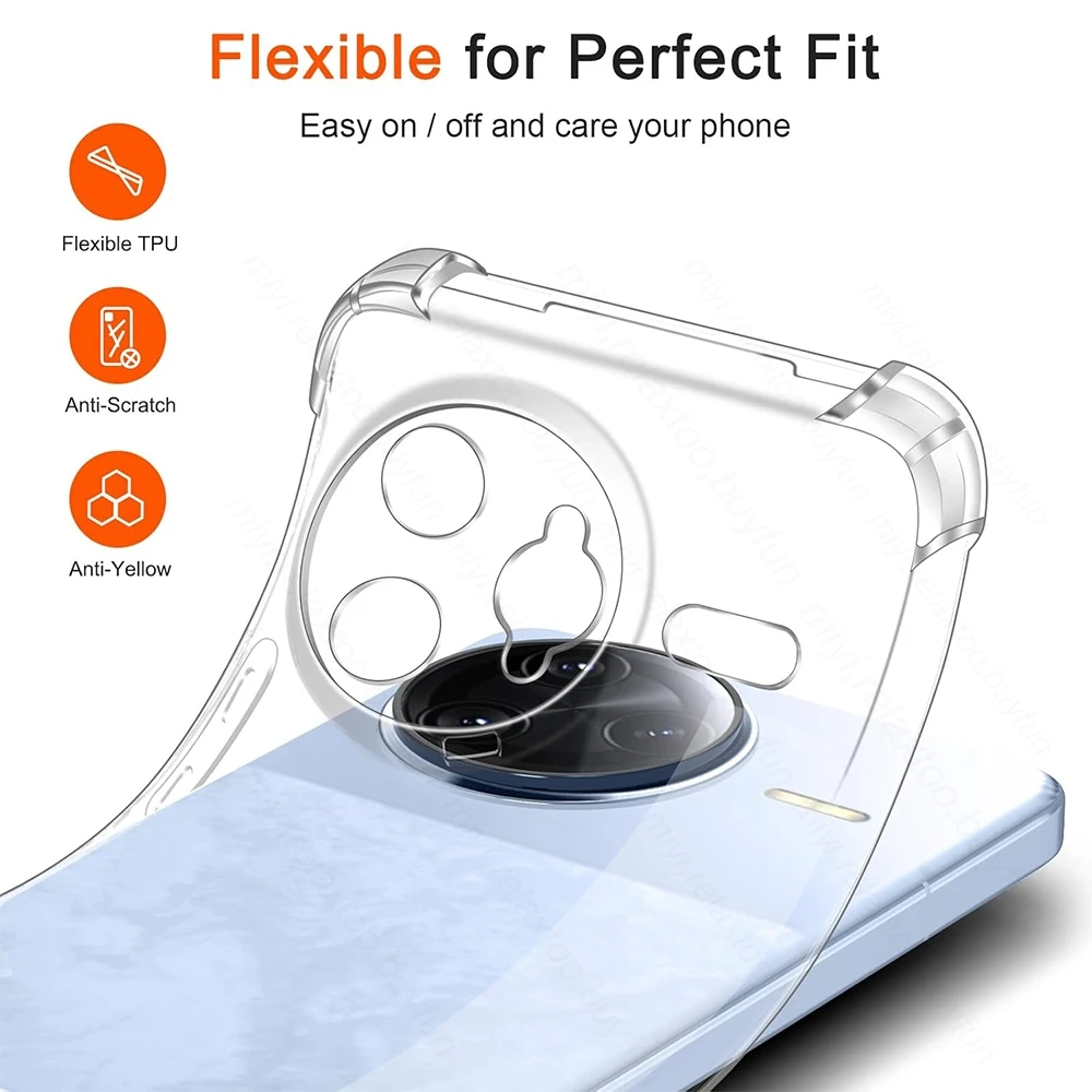 Crystal Clear TPU Shockproof Case with Camera Protection - Soft Protective Cover